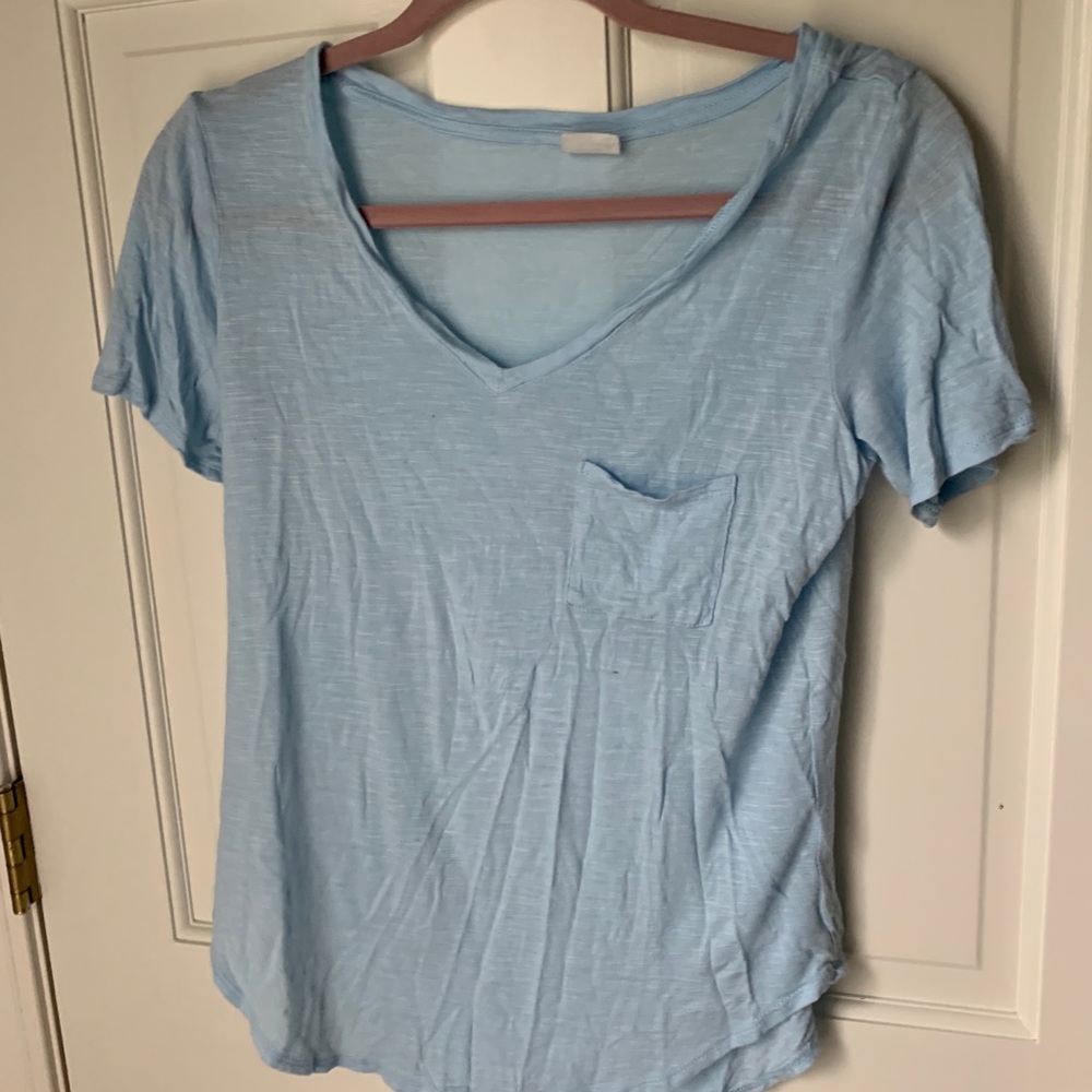 Light blue v neck